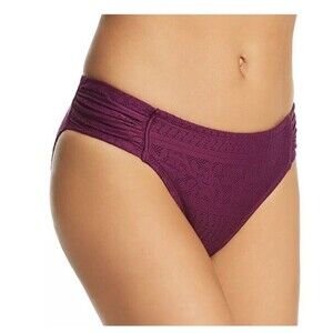 Bleu Rod Beattie Womens Cherry Wine Side Tab Hipster Swim Bottom Size 4   10597